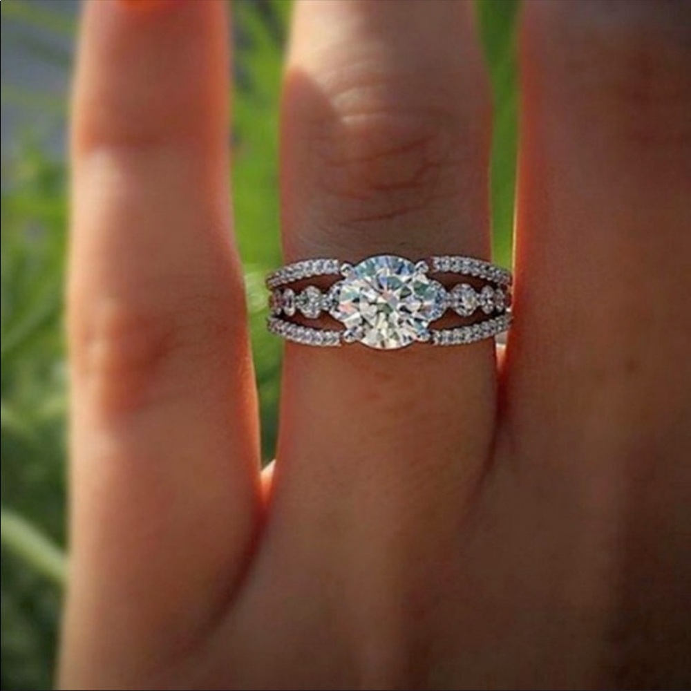 Sterling cut promise ring